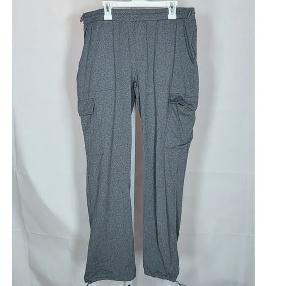 No Comment Gray Stretch Cargo Jogger Pants - Size Large - Picture 2 of 5